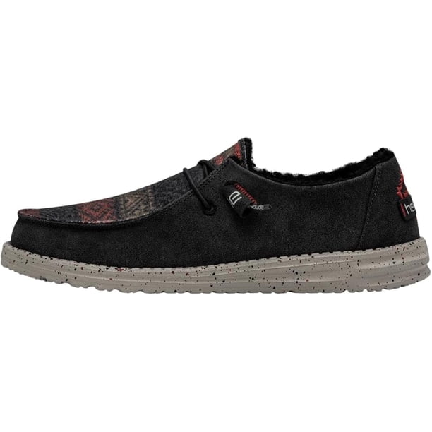 Zapatos HEYDUDE Wendy para Mujer en Cuero Reciclado Negro Talla 6