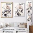 thumbnail image 4 of Designart "Elegance In Black And White Dahlia Florescence" Dahlia Floater Framed Wall Art Prints, 4 of 5