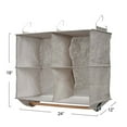 thumbnail image 2 of Household Essentials 4 Pocket Wide Organizer with Hangbar, Silver, 2 of 7