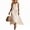 Beige, variant on Edvintorg Sundresses for Women 2026 Vacation Button Down V-Neck Sleeveless Beach Dresses Summer Casual Flowy Midi Dress