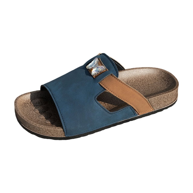 DXOUPM Women's Slippers Casual Butterfly Decorated Summer Open Toe Comfortable Walking Sandal