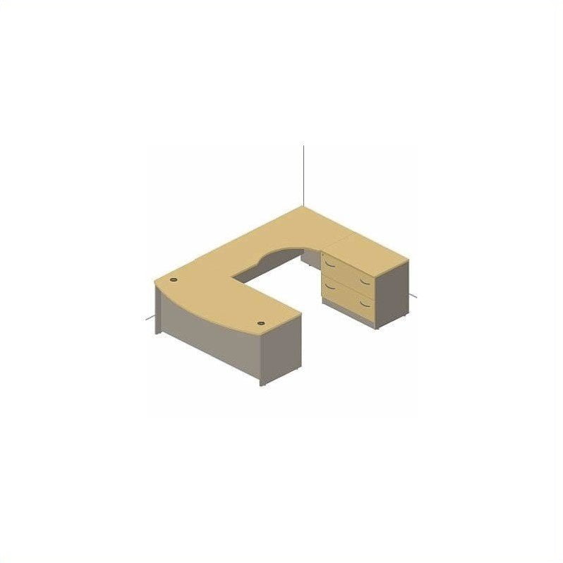 Bush Business Furniture Series C 3-Piece Right-Hand U-Shape Desk in