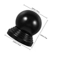 thumbnail image 2 of SKISUNO Capuchón De Bola Metálico Negro Para Postes De Y Portones Con Protección Y Estilo, 2 of 6