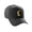 Black, variant on Structured Baseball Hat Cap Curved Visor Old English Font Alphabet A to Z, Black Hat Gold F