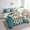 Teal Blue White, variant on YST Whale 7 Pcs Comforter Set Full,Retro Nautical Theme Bedding Set,Marine Life Bed in a Bag,Colorful 3D Whales Patchwork Bed Set,Coastal Sea Animals Flat Fitted Sheet Ocean Park Theme
