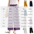 thumbnail image 3 of Zormilly Cotton Linen Pants Women Elastic High Waisted Cropped Wide Leg Pants with Pockets Casual Straight Leg Pants, M-4XL, 3 of 5