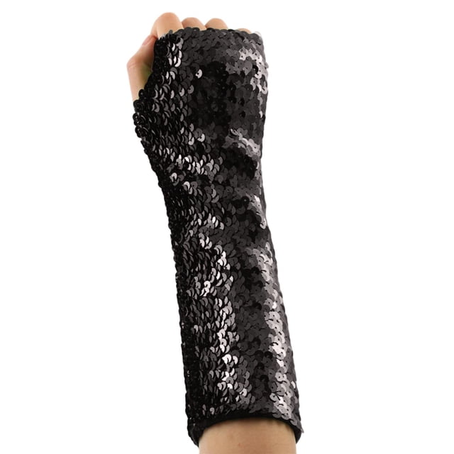 Gants pour Femmes, Gants de Carnaval à Paillettes Haute Élasticité, Gants pour Femmes