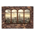 thumbnail image 2 of Tiptophomedecor Peel and Stick Wallpaper Wall Mural - New York Window Brick Wall - Removable Wall Decals, 2 of 3