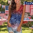 thumbnail image 2 of Uaswgudfs ​Tank Top for Women Sleeveless V-Neck: Star & Butterfly Accents, Lightweight Breathable Summer Casual Wear & Fashion Blouse Multicolor L, 2 of 4
