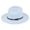 Blue, variant on Unisex Mens Womens Felt Panama Hats Classic Wide Brim Rancher Fedora with Belt Buckle Cowboy Style Z01-Khaki