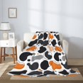 thumbnail image 2 of Throw Blanket for Couch Sofa and Bed, Abstract irregular shapes pattern Super Soft Plush Throw Blanket, Fuzzy Cuteness Comfy Warm Washable Flannel Blanket & Throws for All Season 60"x50", 2 of 5