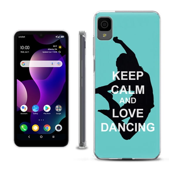 Slim-Fit Gel TPU Phone Case for TCL 30Z / 30 Z / 30 LE, by OneToughShield ® - Keep Calm / Dancing
