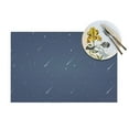 thumbnail image 4 of ZNDUO Placemats, 1 PCS Heat Resistant Stain Resistant Woven PVC Insulation Placemats, Durable Washable Elegant Table Mats for Dining-Night Sky Meteor, 18"x12", 4 of 6