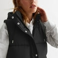 thumbnail image 4 of IMENGL Long puffer vest oversized quilted vest, Black m, Size M-2TG, 4 of 6