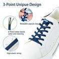 thumbnail image 3 of 4 Pairs No Tie Shoelaces Elastic Lock Fast Lacing Lazy Lace Adult Kids Sport Sneakers Shoe Strings Shoe Laces Men Women Lock Quick Lazy Laces,White Black Blue Brown, 3 of 7