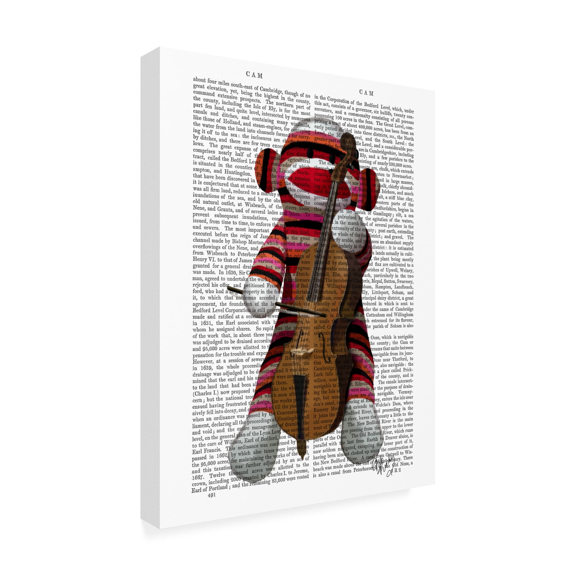 Trademark Fine Art 'Sock Monkey And Cello' Canvas Art by Fab Funky