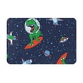 thumbnail image 2 of Goofa 16"x24" Inches Dinosaur Astronaut Space Surfing Doormats for Outdoor Entrance - Non-Slip Welcome Mat, Heavy Duty Door Mats Outdoor, Spring Doormat, 2 of 9