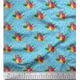 thumbnail image 1 of Soimoi Silk Fabric Leaves Tropical Print Fabric by the Yard 42 Inch Wide, 1 of 1
