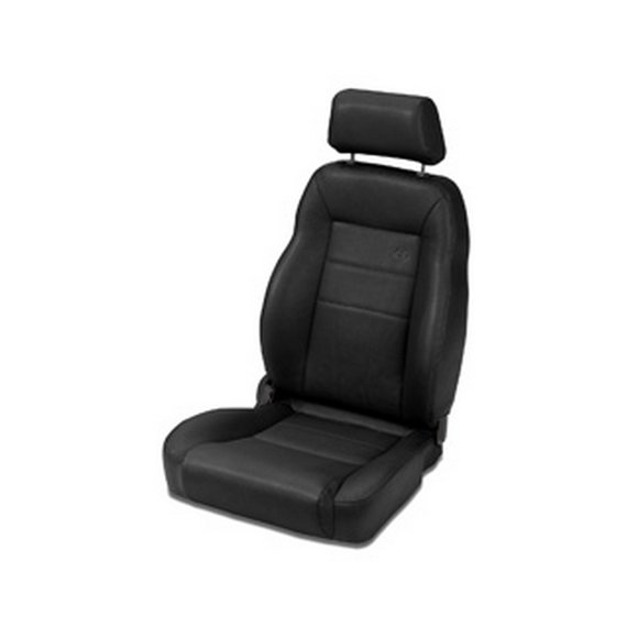 Bestop 39450-01 Seat Trailmax II Front; Reclining; High back Bucket; Black; Vinyl; Adjustable Headrest; Requires Seat Adapter Bracket Depending On Application Only If Listed