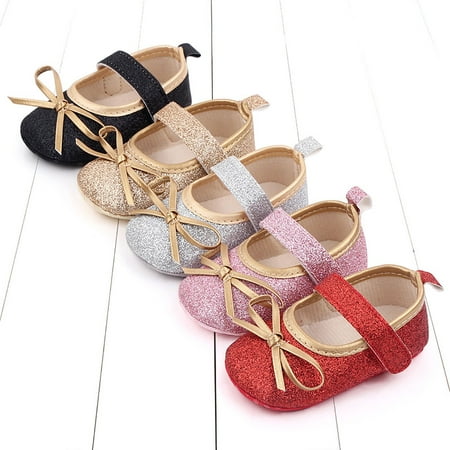 

MyBeauty 1 Pair Baby Shoe Lovely Exquisite Pretty Bowknot Newborns Princess Shoe for Spring Golden 12 cm