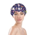 thumbnail image 2 of summer Cute starwberry ice cream Shower Cap, Reusable Bath Hair Hat for all Hair Lengths Hair Cover with Elastic Band Double Waterproof Layers Bathing Hat, 2 of 5