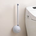 thumbnail image 1 of Golf Ball Shaped Wall Mounted Toilet Brush Double Sided Silicone Toilet Scrubbers For Bathroom, 1 of 7