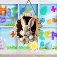 thumbnail image 2 of Rirozkan Easter Wooden Door Sign, Welcome Bunny Decor, 12 Inch Spring Hanging Sign, Front Door Ornament, Holiday Decoration with Bunny, for Porch, Home Entry, 2 of 6