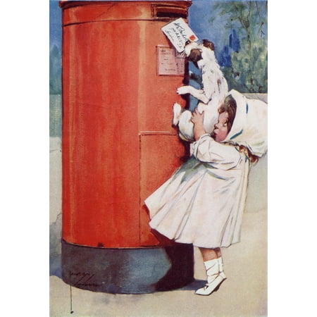 A Friend in Need From the picture by Lawson Wood from the book Princess Marie-Joss Childrens Book published 1916 Poster Print by Hilary Jane Morgan  Design