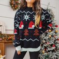 thumbnail image 5 of shqvo Christmas Sweaters for Women Funny Pattern Cute Xmas Long Sleeve Tops Casual Loose Christmas Knit Tops Womens 2025 Blouse Winter Fall, 5 of 9