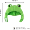 thumbnail image 3 of Lindo sombrero de rana de peluche Bufanda Gorro Orejas Sombrero de esquí de invierno Sombrero completo Novedad Vestido de fiesta Cosplay Disfraz Verde Xemadio WRLF-224, 3 of 6