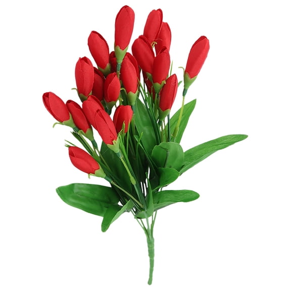 Clearance Under $1 1Pc Artificial Flower Faux Floral Bush Plastic For Living Room Vase Filler Wedding Arch Arrangement (E)