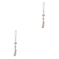 thumbnail image 4 of QualitChoice Rear View Mirror Accessories Crystal Ball Pendant Graceful Rhinestone Pretty Charm Hanging Ornament for Women Girls pink 2Set, 4 of 6