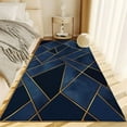 thumbnail image 4 of Area Rug Marble Geometric Gold Lines Non-Slip 4x7ft, Navy Blue Short Pile for Living Room, Soft Rectangle for Bedroom, Home Decor Carpet, Machine Washable, 4 of 7