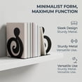 thumbnail image 3 of Unique Bargains Musical Note Metal Bookends Non-Skid for Shelves Style B 4.7"x4.1"x6.3", 3 of 5