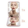 thumbnail image 4 of Jimin Pocket Mirror, 1X/3X Magnification LED Compact Travel Makeup Mirror with Light for Purse, 2-Sided, Portable, Folding, Handheld, Small Lighted Mirror for Gift, 4 of 6