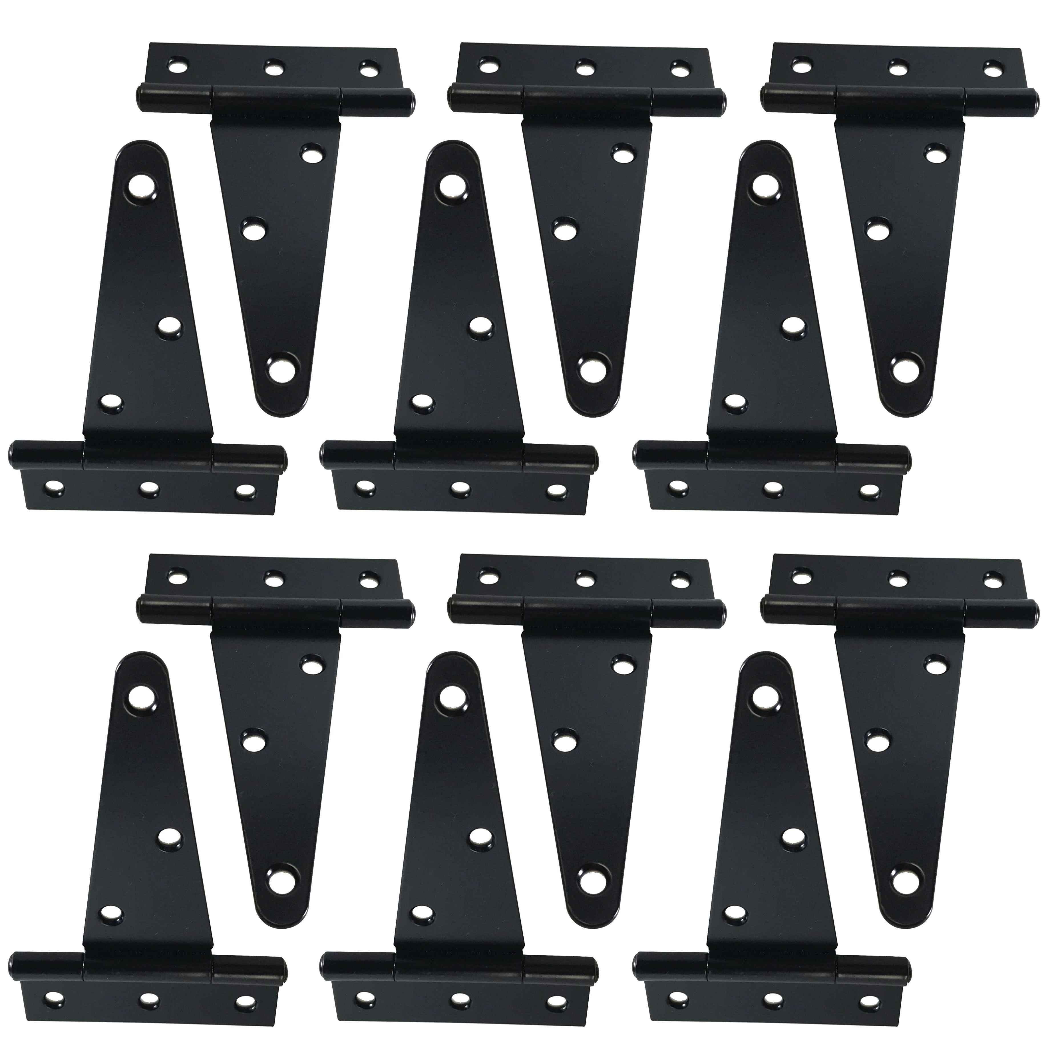 12PACK 4 inch x2mm TStrap Shed Hinge Gate Strap Heavy Duty Hinge Door