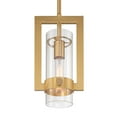 thumbnail image 3 of Possini Euro Design Camden Brass Mini Pendant 7" Wide Modern Open Rectangle Clear Glass Fixture for Dining Room Kitchen Island, 3 of 9