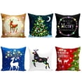thumbnail image 4 of Funda de almohada de franela, funda de almohada de Feliz Navidad con funda de almohada de Feliz Navidad, decoración navideña diseñada a medida, 4 of 4