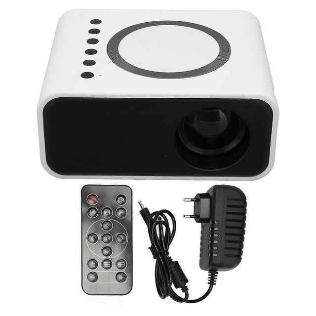 Mini Portable Projector Full High Definition 1080P LED Projector Home Theater Movie Projector for IOS for Android Laptop White EU Plug