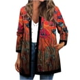 thumbnail image 2 of Idoravan Cardigans for Women Clearance Spring Women's Jacket Daily Holiday Workout Crop Cardigan Open Stitch Coat Casual Long Sleeve Floral Print Top, 2 of 5