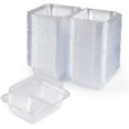 thumbnail image 2 of Dart 6" CLAMP SHELL Clear Plastic Hinged Lid Containers Use for Take-out/ to-Go Food, Sandwiches, Cake, Salad (25Ct), 2 of 5