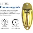 thumbnail image 3 of HAHDAXIA Guitar Input Jack Socket Plate Output Loaded Boat Style 1/4 Inch with Screws for Fender Stratocaster Strat St Mono Electric Guitar for Electric Guitar Replacement Parts（Gold）, 3 of 7