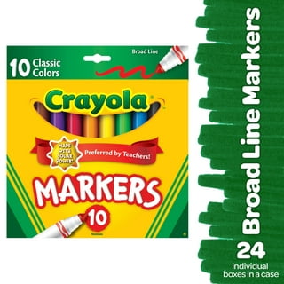 Crayola 40CT Classic Broad Line Washable Markers, Bulk Case of 6 Boxes, 240  Pieces, School Supplies 