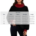 thumbnail image 4 of Uootdi Women Fall Clothes Womens Oversized Turtleneck Long Sleeve Color Block Sweatshirts Pullover Hoodies Tops Trendy with Pocket, 4 of 9