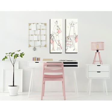 Gango Home Decor Contemporary Fashion Feet V & VI; Two 12x36in Hand-Stretched Canvases