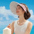 thumbnail image 4 of Sombrero de protección solar de verano para mujer, sombrero de copa vacío anti-ultravioleta de ala grande para exteriores, sombrero de concha, 4 of 5