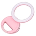 thumbnail image 4 of Anillo de luz con clip para teléfono, rotación de 180 grados, 3 colores, anillo de luz LED para selfies, para teléfonos, tabletas, portátiles, color rosa, 4 of 8