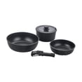 thumbnail image 2 of Luzkey Kitchen Cookware Set Pots and Pans Set Sturdy Easy to Clean Non Sticky Detachable Handle for Picnic Hiking Restaurant Camping, 2 of 8