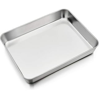 Baking Sheet Pan for Toaster Oven Stainless Steel Baking Pans Small Metal Cookie Sheets by Umite Chef Superior Mirror Finish Easy Clean Dishwasher