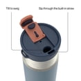 thumbnail image 3 of Contigo Water Bottle, 16 Oz, Stainless Steel, Vacuum Insulated Leakproof, DualSip 2-Way Lid, Copper Horizon, 3 of 6